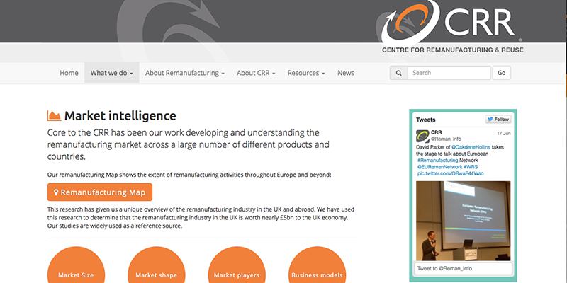 Bootstrap responsive website for 'Remanufacturing in the UK' (Aylesbury consultancy)