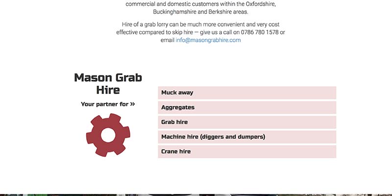 Mason truck & grab hire website