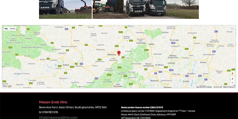 Mason truck & grab hire website