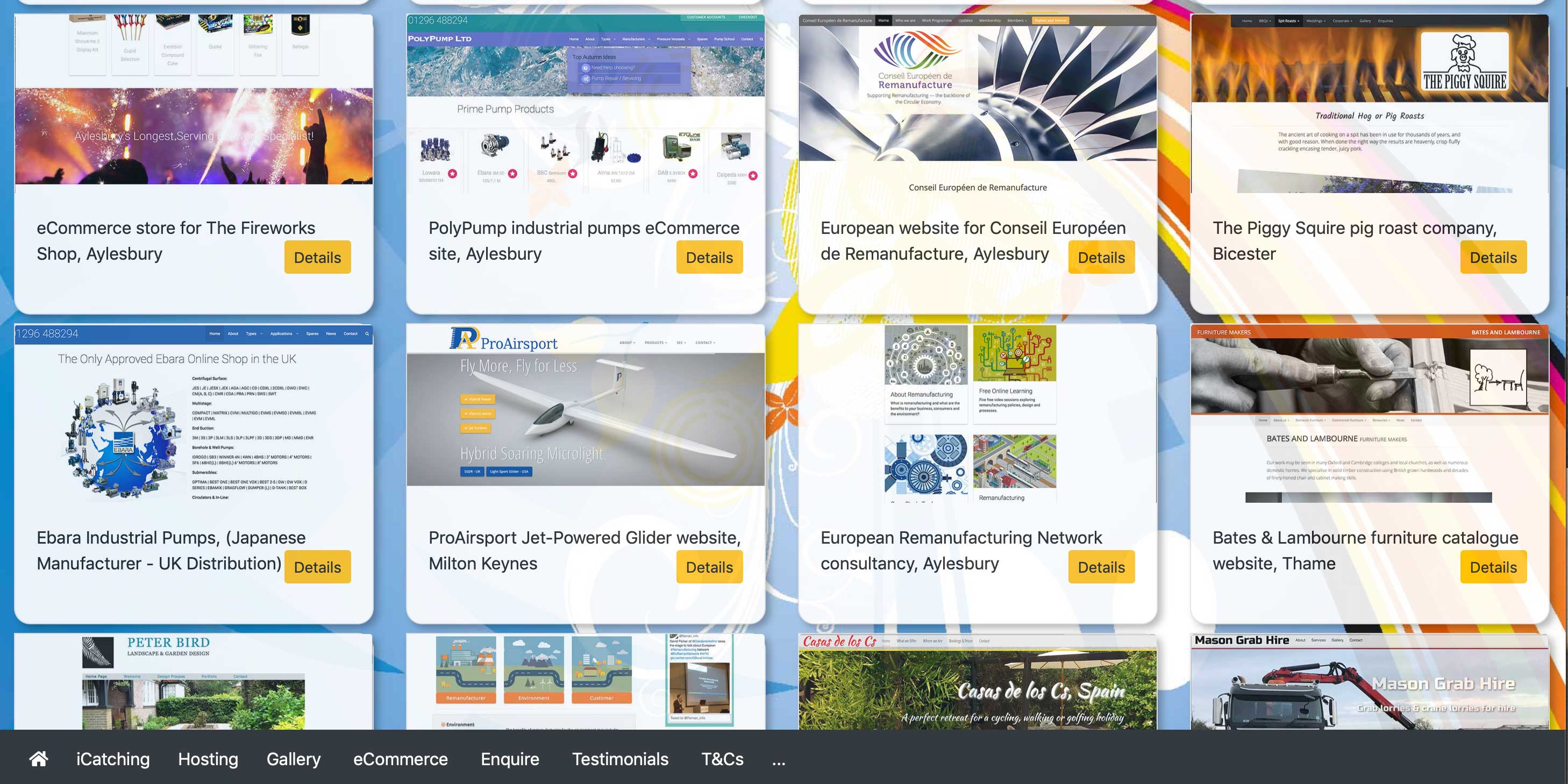 Fast, low carbon footprint website for iCatching Design Ltd., Bicester