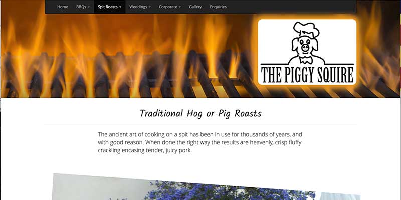 The Piggy Squire Pig Roasts Catering Website